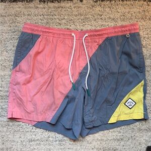 American Eagle Outfitters Pink and Blue Swim Shorts